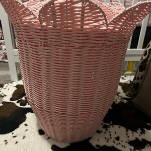 Pink Wicker Basket